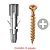 Parafuso Chipboard Chata Fenda Philips 4,5x60mm + Bucha Sfu8 6 Peças Sforplast - Imagem 1