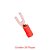 Terminal Forquilha Pré-isolado Para Fios E Cabos De  0,5 À 1,5mm² Vermelho 20 Peças Sforplast - Imagem 1