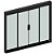 Janela De Correr Em Alumínio Preto Vidro Verde 1200x1000mm 4 Folhas Blinglass - Imagem 3