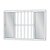 Janela De Correr De Alumínio Com Grade Vidro Mini Boreal 4 Folhas 100x150cm Soft Branca Mgm - Imagem 1