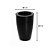 Vaso Cone Liso 45 Preto Absoluto 6278 Vasap - Imagem 3