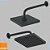 Chuveiro Articulado Quadrado 8" Abs Luxo Preto Fosco Civitt - Imagem 2