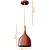Pendente Aquarela Gota 1 Luz E27 Terracota Bronzearte - Imagem 5