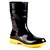 Bota Pvc Cano Médio Acquaflex Preta Com Solado Amarelo N 43 Bracol - Imagem 3