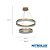 Pendente Led 41w 3500k Branco Neutro Bivolt Acr-200d Dourado Nitrolux - Imagem 3