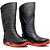 Bota Pvc Motoqueiro Motosafe Preta Com Solado Vermelho N 43 Bracol - Imagem 1