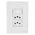 Conjunto Interruptor Simples 10a E Tomada Dupla 10a 250v I9 94203 Branco Ilumi - Imagem 1