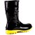 Bota Pvc Cano Médio Acquaflex Preta Com Solado Amarelo N 37 Bracol - Imagem 4