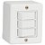 Conjunto Interruptor Triplo Simples De Sobrepor 6a 250v Box 6319 Branco Ilumi - Imagem 1
