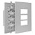 Conjunto Tomada Tripla Monobloco 10a 250v I9 94123 Branco Ilumi - Imagem 2
