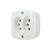Tomada Dupla 2p+t De Sobrepor 10a 250v 16518 Branco Ilumi - Imagem 1