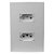 Conjunto Tomada Dupla Monobloco Separadas 20a 250v I9 94121 Branco Ilumi - Imagem 1