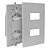 Conjunto Tomada Dupla Monobloco Separadas 20a 250v I9 94121 Branco Ilumi - Imagem 2