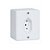 Conjunto Tomada 2p+t De Sobrepor 10a 250v Box 63140 Branco Ilumi - Imagem 1
