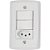 Conjunto Tomada Simples 2p+t Mais Interruptor Duplo De Embutir 250v 10a Lux2 Branca Tramontina - Imagem 1