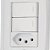 Conjunto Tomada Simples 2p+t Mais Interruptor Duplo De Embutir 250v 10a Lux2 Branca Tramontina - Imagem 2