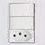 Conjunto Tomada Simples 2p+t Mais Interruptor Duplo De Embutir 250v 10a Liz Branca Tramontina - Imagem 2