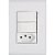 Conjunto Tomada Simples 2p+t Mais Interruptor Duplo De Embutir 250v 20a Liz Branca Tramontina - Imagem 1