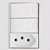 Conjunto Tomada Simples 2p+t Mais Interruptor Duplo De Embutir 250v 20a Liz Branca Tramontina - Imagem 2