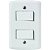 Interruptor Duplo De Embutir 250v 10a Lux2 Branca Tramontina - Imagem 1