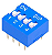 Chave Dip Switch 4 Vias Azul - Imagem 1