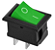 Mini Chave Gangorra KCD11-101 2 Terminais Verde - KIT C/ 10 UN - Imagem 1