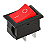 Mini Chave Gangorra KCD11-101 2 Terminais Vermelha - KIT C/ 10 UN - Imagem 1