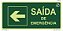 PLACA SINALIZAÇÃO - SAÍDA DE EMERGÊNCIA ESQUERDA - Imagem 1