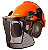 KIT JARD. CAPACETE C/ PROTETOR FACIAL E CONCHA - Imagem 1