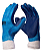 LUVA PROTEÇAO ALGODAO LATEX AZUL ANTIDERRAPANTE GLADIADOR DA36105AZ CA 8082 - Imagem 1