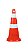 CONE FLEXIVEL COM REFLETIVO 50CM LARANJA TIPO II - KTELI - Imagem 1