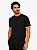 CAMISETA EM GOLA MÉDIA - PRETA - Imagem 1