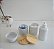 Kit Higiene Bebe Porcelana Cotonete Algodão Gel Tampa Pinus - Imagem 2