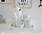 Kit Higiene Porcelana Bebê Maternidade + Bandeja + Potes Porcelana + Garrafa térmica 250ml - Imagem 4