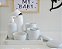 Kit Higiene Porcelana Bebê Maternidade + Bandeja + Potes Porcelana + Garrafa térmica 250ml - Imagem 3