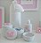 Kit Higiene Rosa Color Bebê Porcelana Potes Gel Térmica - Imagem 1
