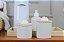Kit Higiene Bebê Pote Porcelanas Bandeja Pinus Térmica Nuvem - Imagem 2