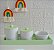Kit Higiene Bebê Porcelana Bandeja Verde Bancada Unisse K153 - Imagem 1