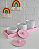 Kit Higiene Bebê Porcelana Menina Bandeja Rosa Retangular - Imagem 2