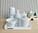 Kit Higiene Porcelana Nuvem Bebê Maternidade + Bandeja Cílios + Térmica 250ml - Imagem 4