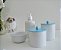 Kit Higiene Branco Bebê 4 Porcelanas Unissex Colorido Banho - Imagem 7