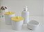 Kit Higiene Branco Bebê 4 Porcelanas Unissex Colorido Banho - Imagem 12