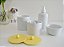 Kit Higiene Branco Bebê 4 Porcelanas Unissex Colorido Banho - Imagem 11