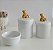 Kit Higiene Porcelana Bebê Maternidade Bancada Diversos Temas - Dourado - Imagem 2