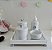 Kit Higiene Porcelana Maternidade Meninas Bebê Bancada Diversos Temas + Bandeja - Prata - Imagem 3