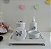 Kit Higiene Porcelana Maternidade Meninas Bebê Bancada Diversos Temas + Bandeja - Prata - Imagem 1