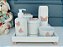 Kit Higiene Porcelana K045 Completo Borboletas Rose Baby Moderno Bebê Bandeja Mini Térmica 250 ml - Imagem 4