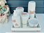 Kit Higiene Porcelana K045 Completo Borboletas Rose Baby Moderno Bebê Bandeja Mini Térmica 250 ml - Imagem 5