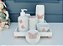 Kit Higiene Porcelana K045 Completo Borboletas Rose Baby Moderno Bebê Bandeja Mini Térmica 250 ml - Imagem 2