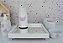 Kit Higiene Porcelana Bebê Maternidade Jardim Borboleta Lilas + Garrafa Térmica 250ml - Imagem 5